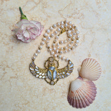 Load image into Gallery viewer, Cleopatra Scarab Pearl Necklace