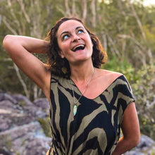 Load image into Gallery viewer, Blue Avian Feather Necklace with Moonstone - FeatherTribe