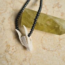 Load image into Gallery viewer, Dragon Skull Necklace with Hematite Beads