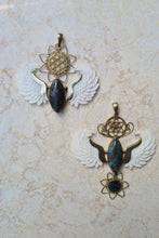 Load image into Gallery viewer, LargeAngelWingPendant - Labradorite Group