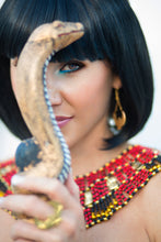 Load image into Gallery viewer, 24ct Gold Dipped Isis Goddess Earrings - FeatherTribe