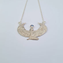 Load image into Gallery viewer, Small Moonstone Silver Isis Goddess Necklace or Headpiece