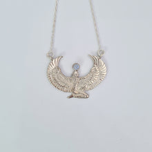 Load image into Gallery viewer, Small Moonstone Silver Isis Goddess Necklace or Headpiece