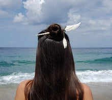 Load image into Gallery viewer, Bone Unicorn Angel Wing Hair Stick - FeatherTribe