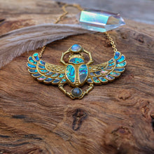 Load image into Gallery viewer, Cleopatra Scarab Necklace - FeatherTribe