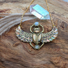 Load image into Gallery viewer, Cleopatra Scarab Necklace - FeatherTribe
