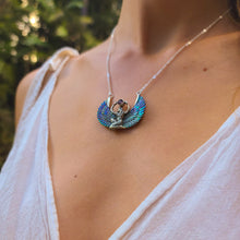 Load image into Gallery viewer, Abalone Isis Goddess Necklace with Amethyst or Moonstone - FeatherTribe
