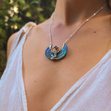 Load image into Gallery viewer, Abalone Isis Goddess Necklace with Amethyst or Moonstone - FeatherTribe
