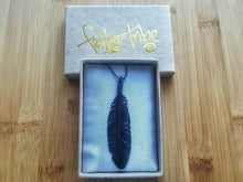 Load image into Gallery viewer, Small Raven Feather Necklace - FeatherTribe