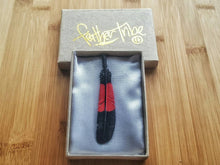 Load image into Gallery viewer, Small Male Red Tailed Black Cockatoo Feather Necklace - FeatherTribe