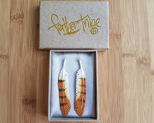 Load image into Gallery viewer, Owl Feather Earrings - FeatherTribe
