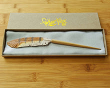 Load image into Gallery viewer, Owl Feather Hair Stick - FeatherTribe
