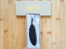 Load image into Gallery viewer, Raven Feather Necklace - FeatherTribe