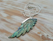 Load image into Gallery viewer, Mini Abalone SuperWing Necklace - FeatherTribe