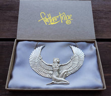 Load image into Gallery viewer, Large Silver Dipped Isis Goddess Necklace - FeatherTribe
