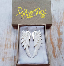 Load image into Gallery viewer, Bone SuperWing Earrings - FeatherTribe