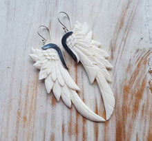 Load image into Gallery viewer, Bone SuperWing Earrings - FeatherTribe