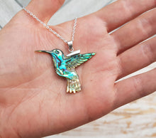 Load image into Gallery viewer, Abalone Hummingbird Necklace - FeatherTribe