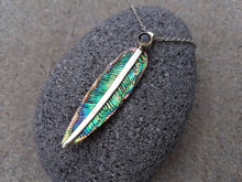 Load image into Gallery viewer, WHOLESALE 10 x Blue Avian Feather Pendant - FeatherTribe