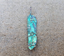 Load image into Gallery viewer, Mini Abalone Flight Feather Necklace - FeatherTribe