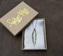 Load image into Gallery viewer, WHOLESALE 10 x Blue Avian Feather Pendant - FeatherTribe