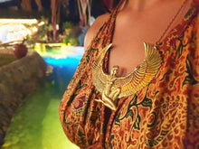 Load image into Gallery viewer, Large Brass Isis Goddess Necklace - FeatherTribe