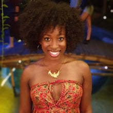 Load image into Gallery viewer, Medium 24ct Gold Dipped Isis Goddess Necklace - FeatherTribe