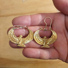 Load image into Gallery viewer, Brass Isis Goddess Earrings - FeatherTribe