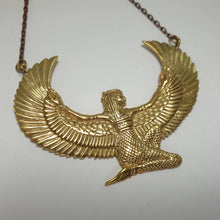 Load image into Gallery viewer, Medium Brass Isis Goddess Necklace - FeatherTribe