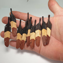 Load image into Gallery viewer, WHOLESALE 10 x Small Triple-Colour Flight Feather Pendant - FeatherTribe