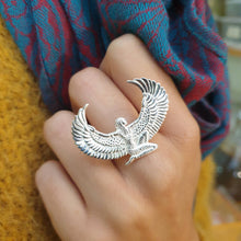 Load image into Gallery viewer, Silver Dipped Isis Goddess Ring - FeatherTribe