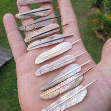 Load image into Gallery viewer, Mini Pink Pearl Flight Feather Necklace - FeatherTribe
