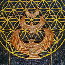 Load image into Gallery viewer, Small Brass Isis Goddess Necklace - FeatherTribe