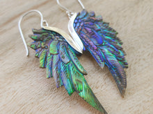 Load image into Gallery viewer, Mini Abalone SuperWing Earrings - FeatherTribe