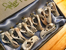 Load image into Gallery viewer, WHOLESALE LOT 10 PCS Bald Eagle Skull Replica Pendant - 50% discount Hand Carved Naturally Shed Antler with Brass Bale - Bird skull necklace - FeatherTribe