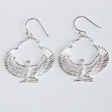 Load image into Gallery viewer, Silver Dipped Isis Goddess Earrings - FeatherTribe