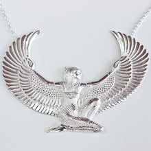 Load image into Gallery viewer, Large Silver Dipped Isis Goddess Necklace - FeatherTribe