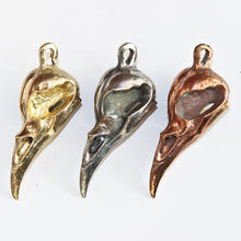 Load image into Gallery viewer, Large Metal Raven Skull Necklace - FeatherTribe