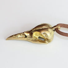 Load image into Gallery viewer, Large Metal Raven Skull Necklace - FeatherTribe
