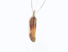 Load image into Gallery viewer, Mini Pink Pearl Flight Feather Necklace - FeatherTribe
