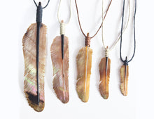 Load image into Gallery viewer, Super Mini Pink Pearl Flight Feather Necklace - FeatherTribe