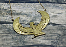 Load image into Gallery viewer, Medium Brass Isis Goddess Necklace - FeatherTribe