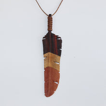 Load image into Gallery viewer, WHOLESALE 10 x Medium Triple-Colour Flight Feather Pendant - FeatherTribe