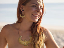 Load image into Gallery viewer, Large 24ct Gold Dipped Isis Goddess Necklace - FeatherTribe