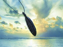 Load image into Gallery viewer, Small Raven Feather Necklace - FeatherTribe