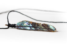 Load image into Gallery viewer, Mini Abalone Flight Feather Necklace - FeatherTribe