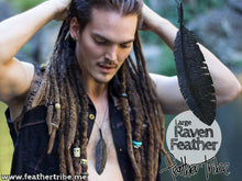 Load image into Gallery viewer, Raven Feather Necklace - FeatherTribe