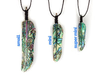 Load image into Gallery viewer, Super Mini Abalone Flight Feather Necklace - FeatherTribe