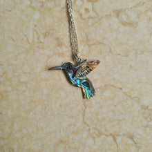 Load image into Gallery viewer, SECOND: Mini Abalone Hummingbird Necklace
