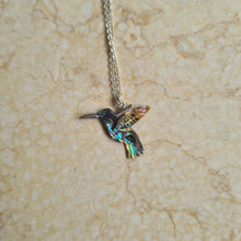 Load image into Gallery viewer, SECOND: Mini Abalone Hummingbird Necklace
